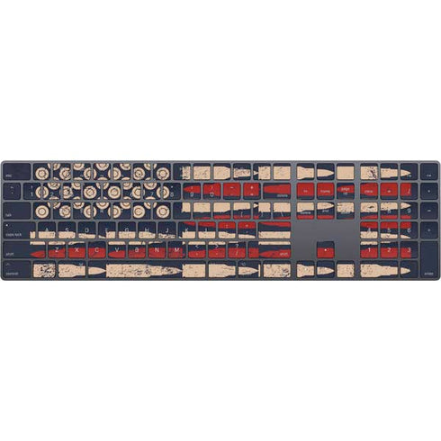 Blue Bullet American Flag Magic Keyboard with Numeric Keypad Skin