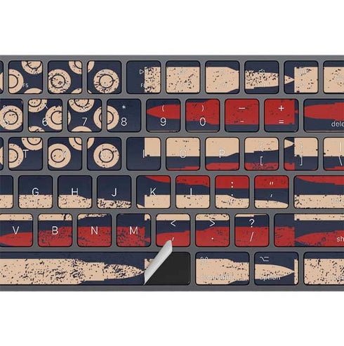 Blue Bullet American Flag Magic Keyboard with Numeric Keypad Skin