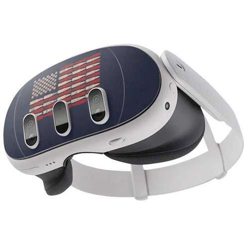 Blue Bullet American Flag Meta Quest 3 Skin