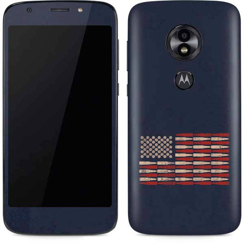 Blue Bullet American Flag Moto E5 Play Skin
