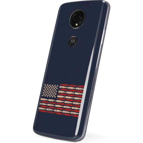 Blue Bullet American Flag Moto E5 Plus Skin