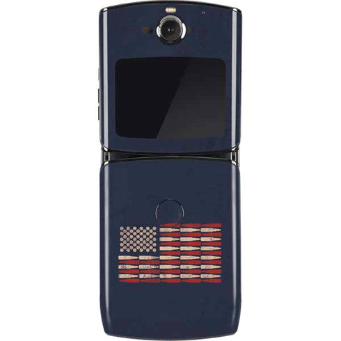 Blue Bullet American Flag Motorola RAZR Skin