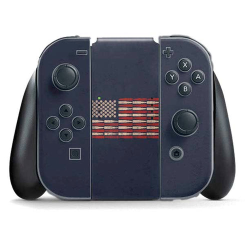 Blue Bullet American Flag Nintendo Switch (2017-2021) Joy-Con Controller Skin