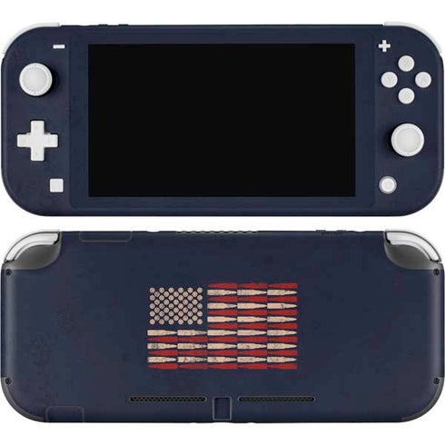 Blue Bullet American Flag Nintendo Switch Lite Skin