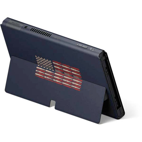 Blue Bullet American Flag Nintendo Switch OLED (2021) Skin