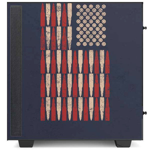 Blue Bullet American Flag NZXT H510 Compact ATX Mid-Tower Case Skin