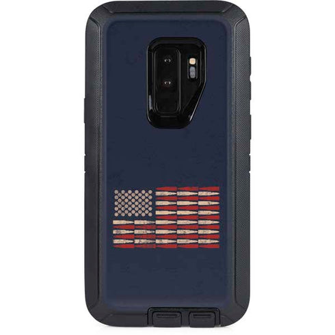 Blue Bullet American Flag Otterbox Defender Galaxy Skin