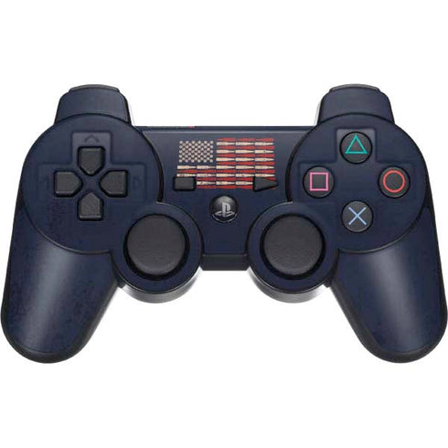Blue Bullet American Flag PS3 Dual Shock wireless controller Skin