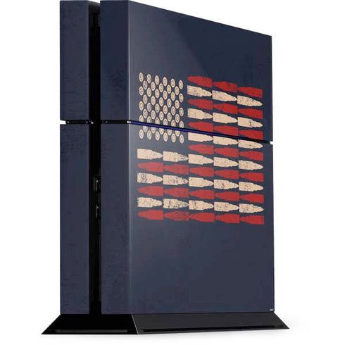 Blue Bullet American Flag PS4 Console Skin