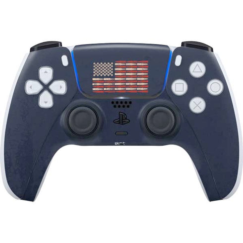 Blue Bullet American Flag PS5 Controller Skin