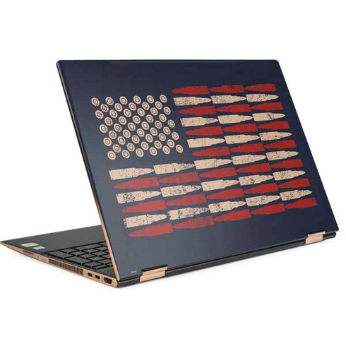 Blue Bullet American Flag HP Spectre Skin
