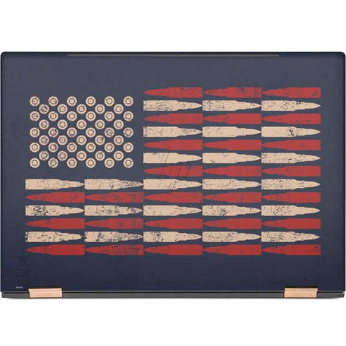 Blue Bullet American Flag HP Spectre Skin