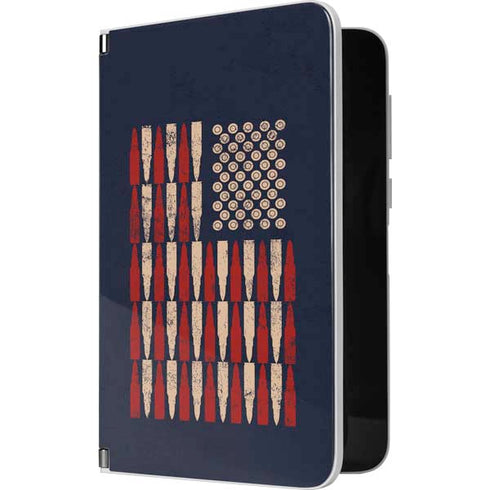 Blue Bullet American Flag Surface Duo Skin