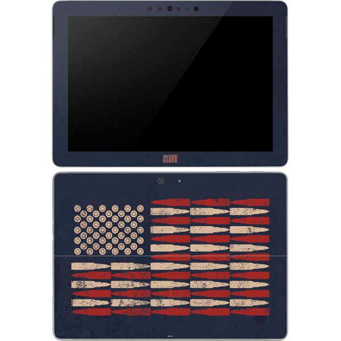 Blue Bullet American Flag Surface Go Skin