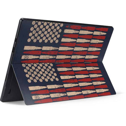 Blue Bullet American Flag Surface Pro 7 Skin