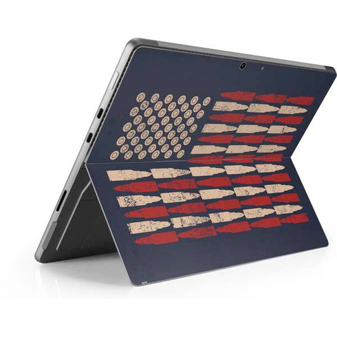 Blue Bullet American Flag Surface Pro 8 Skin