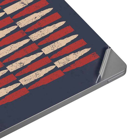 Blue Bullet American Flag Universal Laptop 12in (9.8 x 6.8in) Skin