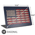Blue Bullet American Flag Universal Laptop 18in (14.6 x 10.6in) Skin