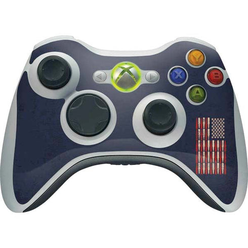 Blue Bullet American Flag Xbox 360 Wireless Controller Skin