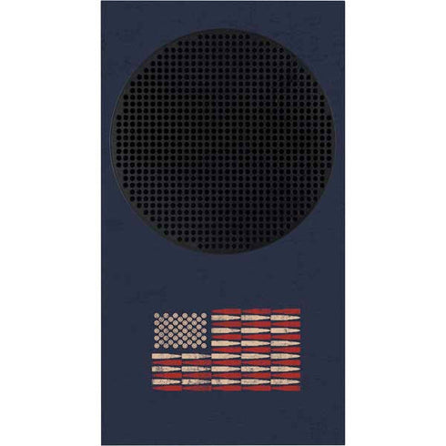Blue Bullet American Flag Xbox Series S Console Skin