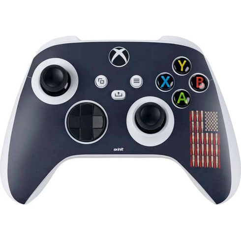 Blue Bullet American Flag Xbox Series S Controller Skin