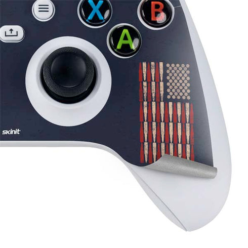 Blue Bullet American Flag Xbox Series S Controller Skin