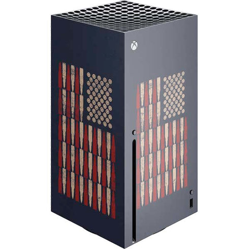 Blue Bullet American Flag Xbox Series X Console Skin