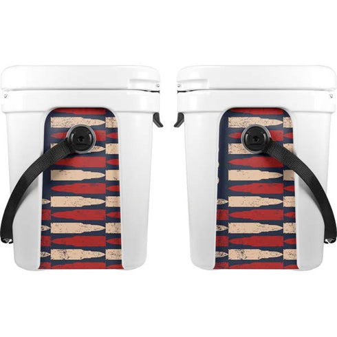 Blue Bullet American Flag YETI Roadie 24 Hard Cooler Skin