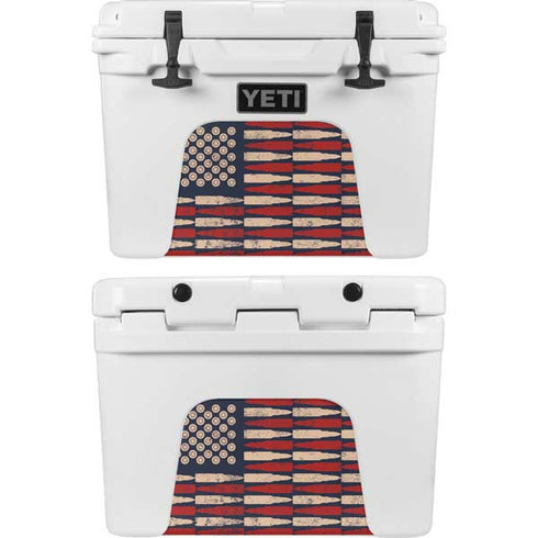 Blue Bullet American Flag YETI Tundra 35 Hard Cooler Skin
