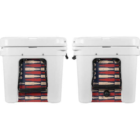 Blue Bullet American Flag YETI Tundra 35 Hard Cooler Skin