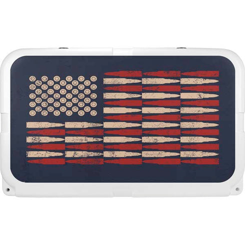 Blue Bullet American Flag YETI Tundra 45 Hard Cooler Skin