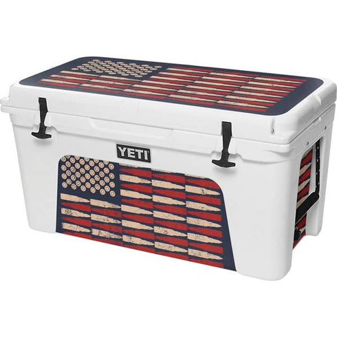 Blue Bullet American Flag YETI Tundra 75 Hard Cooler Skin