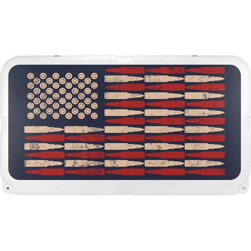 Blue Bullet American Flag YETI Tundra 75 Hard Cooler Skin