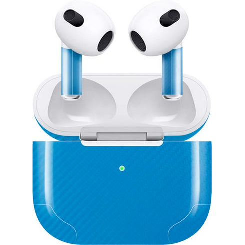 Blue Carbon Fiber Specialty Material Apple AirPods (3rd Gen 2021) Skin