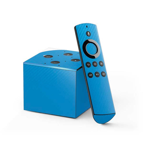 Blue Carbon Fiber Specialty Material Fire TV Cube Skin