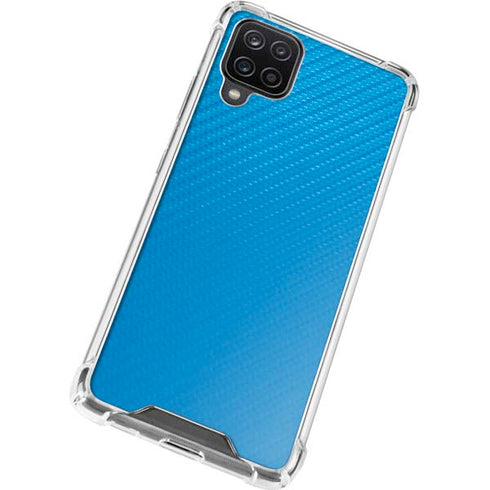 Blue Carbon Fiber Specialty Material Galaxy A12 Clear Case