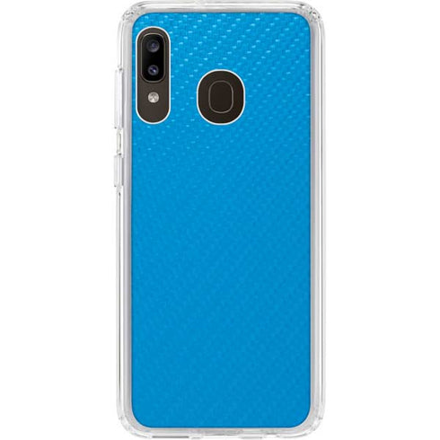 Blue Carbon Fiber Specialty Material Galaxy A20 Clear Case