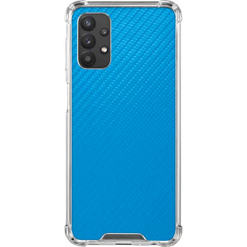 Blue Carbon Fiber Specialty Material Galaxy A32 5G Clear Case