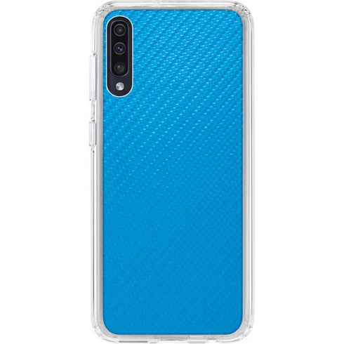 Blue Carbon Fiber Specialty Material Galaxy A50 Clear Case
