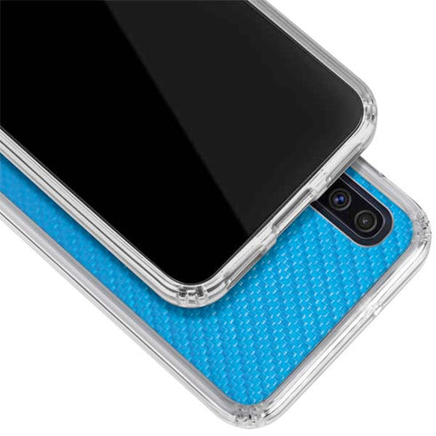 Blue Carbon Fiber Specialty Material Galaxy A50 Clear Case