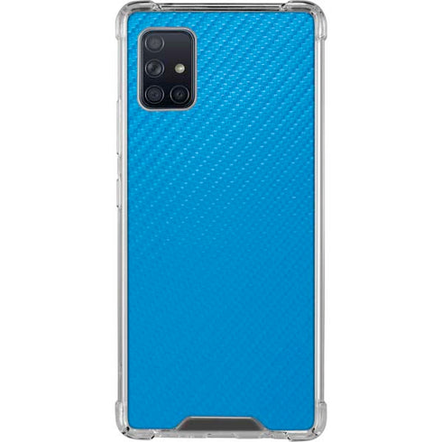 Blue Carbon Fiber Specialty Material Galaxy A51 5G Clear Case