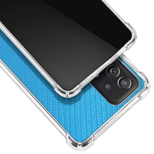 Blue Carbon Fiber Specialty Material Galaxy A52 5G Clear Case