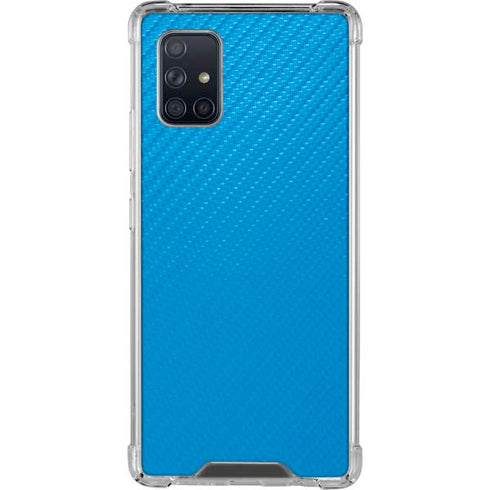 Blue Carbon Fiber Specialty Material Galaxy A71 5G Clear Case