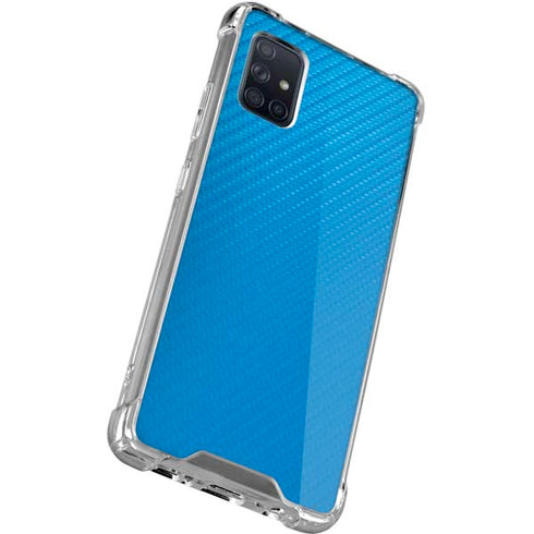 Blue Carbon Fiber Specialty Material Galaxy A71 5G Clear Case