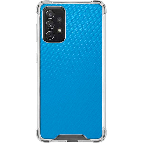 Blue Carbon Fiber Specialty Material Galaxy A72 5G Clear Case