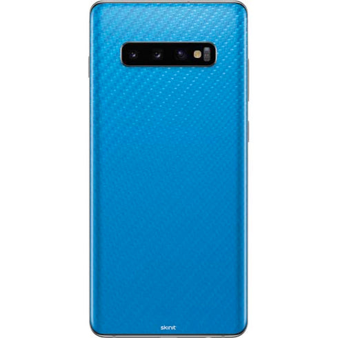 Blue Carbon Fiber Specialty Material Galaxy S10 Plus Skin