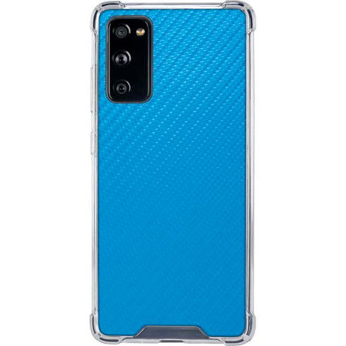 Blue Carbon Fiber Specialty Material Galaxy S20 FE Clear Case