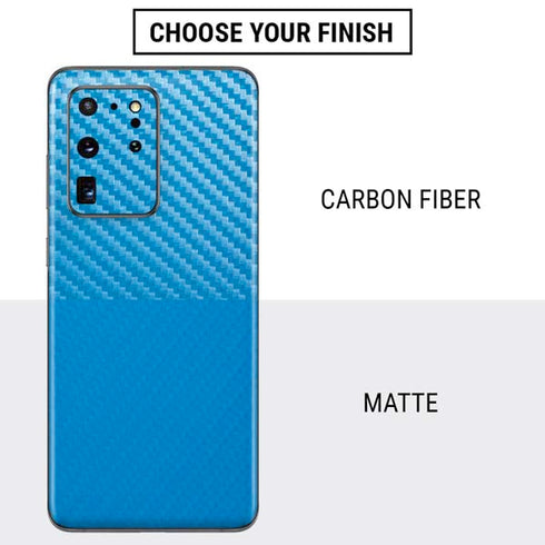 Blue Carbon Fiber Specialty Material Galaxy S20 Ultra 5G Skin
