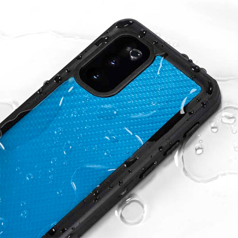 Blue Carbon Fiber Specialty Material Galaxy S20 Waterproof Case