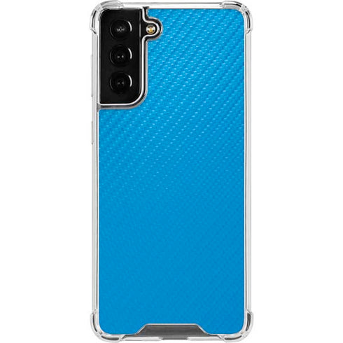 Blue Carbon Fiber Specialty Material Galaxy S21 FE Clear Case